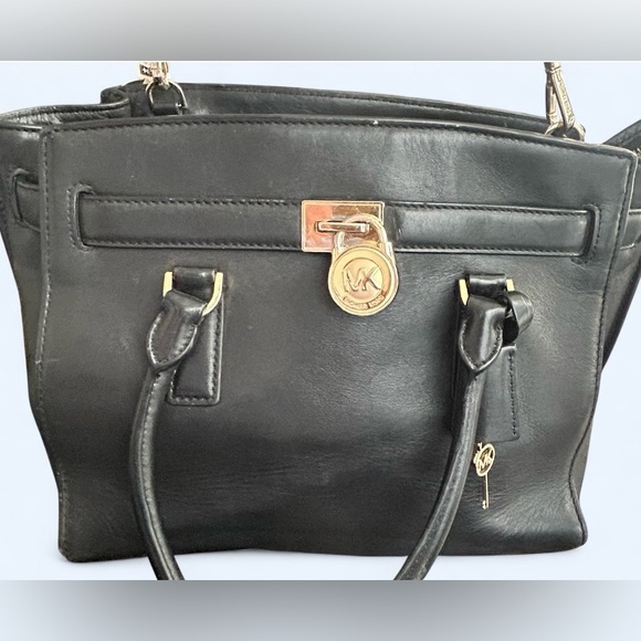 Michael Kors Hamilton Leather Satchel – Black | Strap Included - Picture 2 of 9